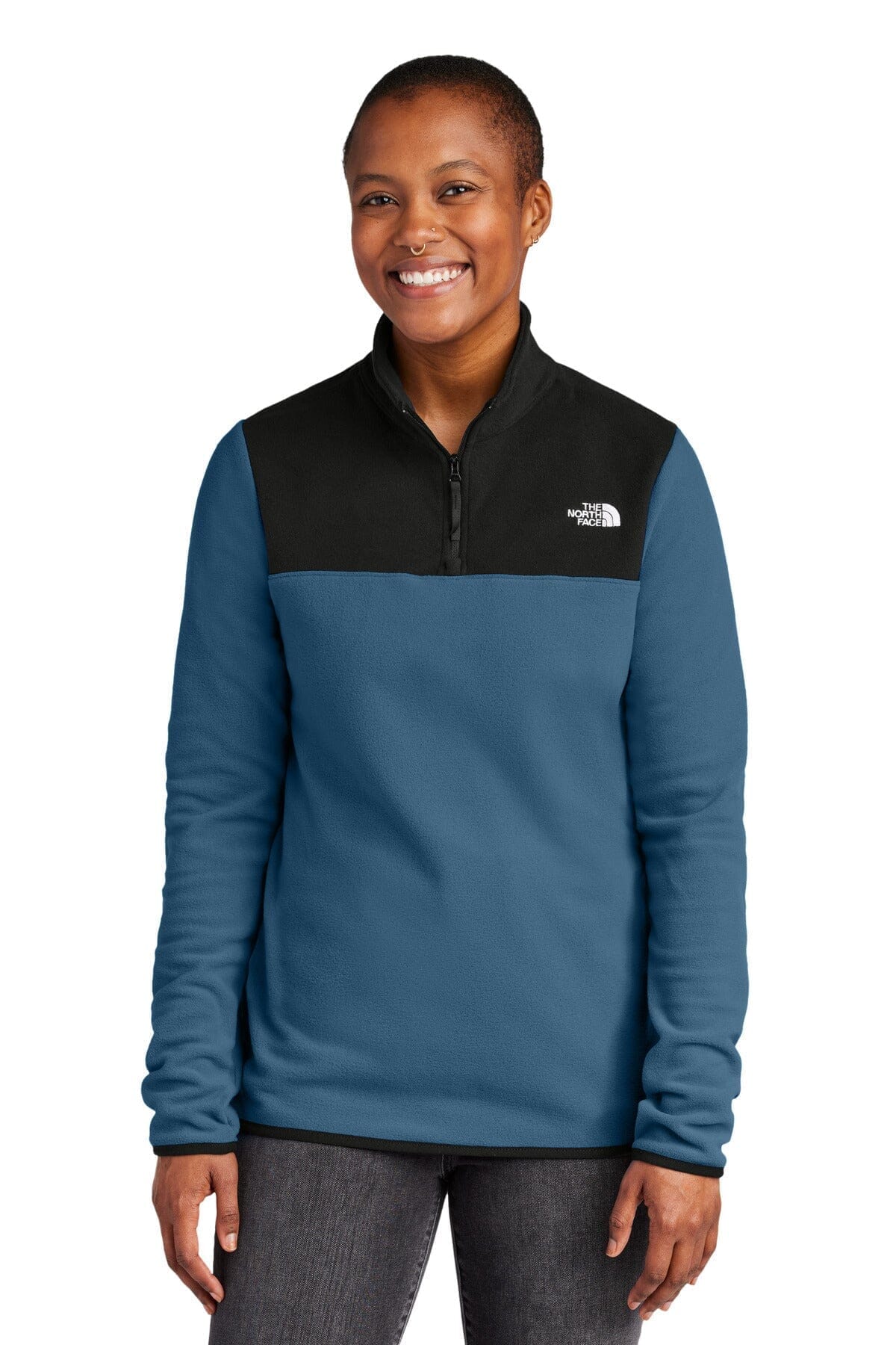 TNF Women's Glacier 1/4-Zip Fleece The North Face Adelstein Shady Blue/ TNF Black S 