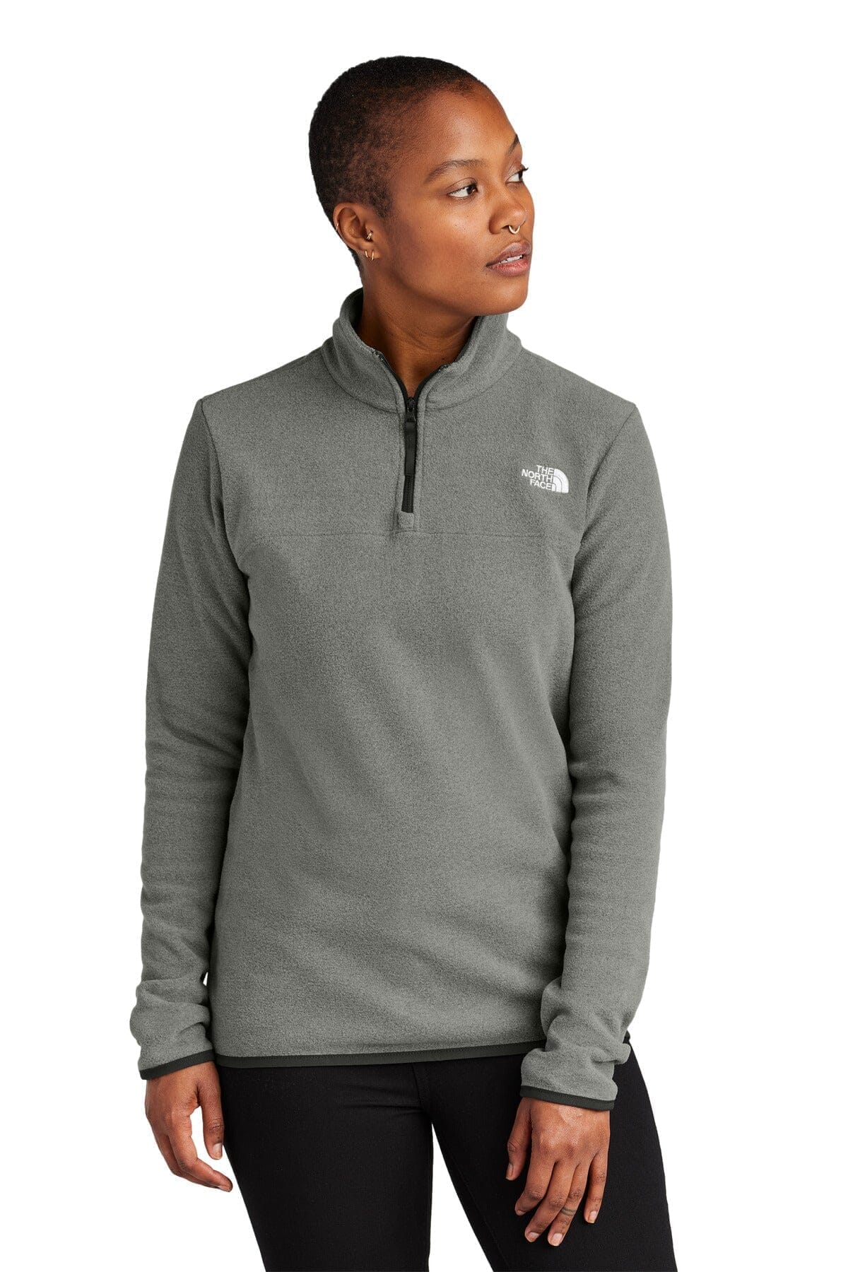 TNF Women's Glacier 1/4-Zip Fleece The North Face Adelstein TNF Medium Grey Heather S 